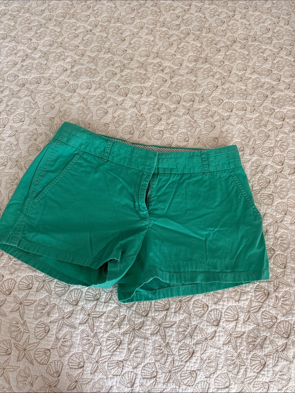 J. Crew Bright Green Cotton Bermuda Shorts